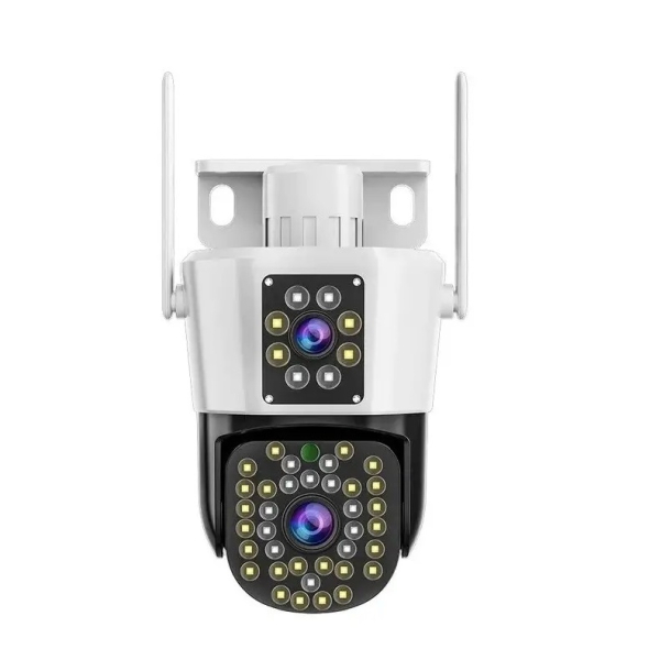 IP διπλή κάμερα παρακολούθησης Wi-Fi 1080p IP66 αδιάβροχη με φακό 3.6mm Jortan JT-8293 λευκή-μαύρη