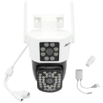 IP διπλή κάμερα παρακολούθησης Wi-Fi 1080p IP66 αδιάβροχη με φακό 3.6mm Jortan JT-8293 λευκή-μαύρη - Image 5