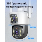 IP διπλή κάμερα παρακολούθησης Wi-Fi 1080p IP66 αδιάβροχη με φακό 3.6mm Jortan JT-8293 λευκή-μαύρη - Image 6