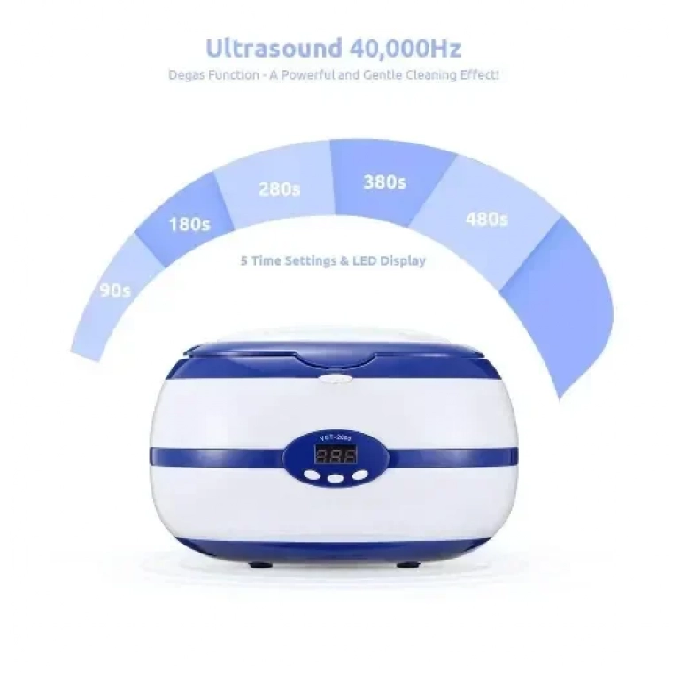 Καθαριστής υπερήχων Ultrasonic 35W 600ml Inox με ψηφιακό χρονοδιακόπτη VGT-2000