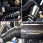Κιτ εισαγωγής αέρα βαρελάκι αυτοκινήτου Carbon μαύρο