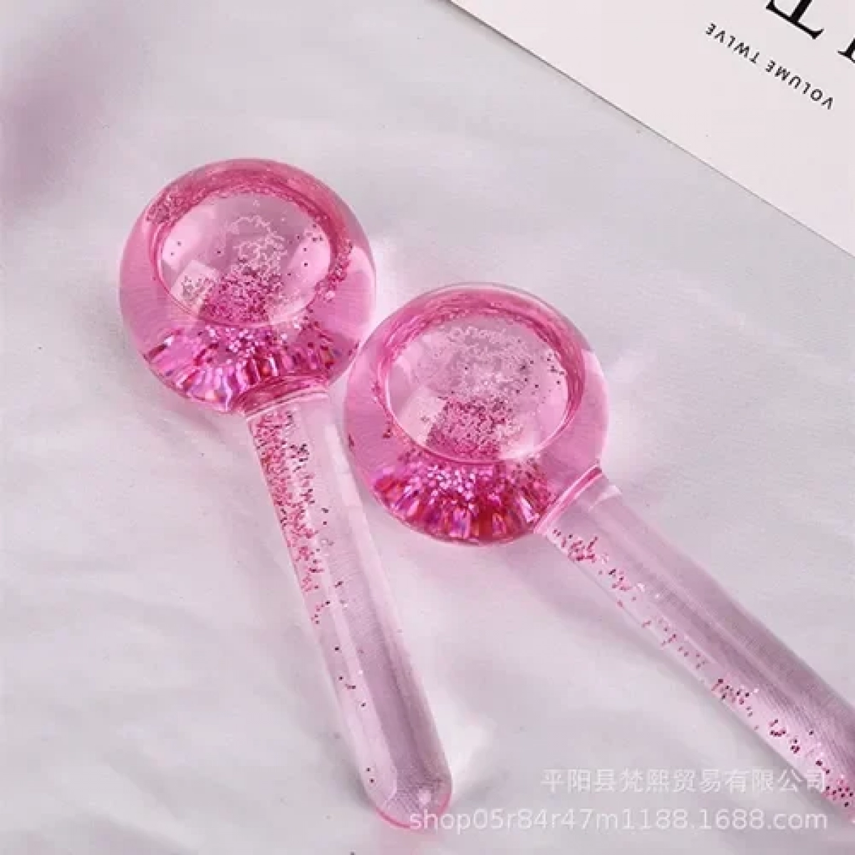 Κρυστάλλινες σφαίρες για μασάζ προσώπου Cold-effect Facial Glass Globes 2 τμχ QL-007 - Image 2