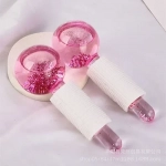 Κρυστάλλινες σφαίρες για μασάζ προσώπου Cold-effect Facial Glass Globes 2 τμχ QL-007 - Image 3