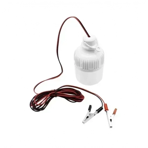 Λάμπα εργασίας LED Ε27 10W 12V 14SMD 6500K 800LM με κροκοδειλάκια OEM