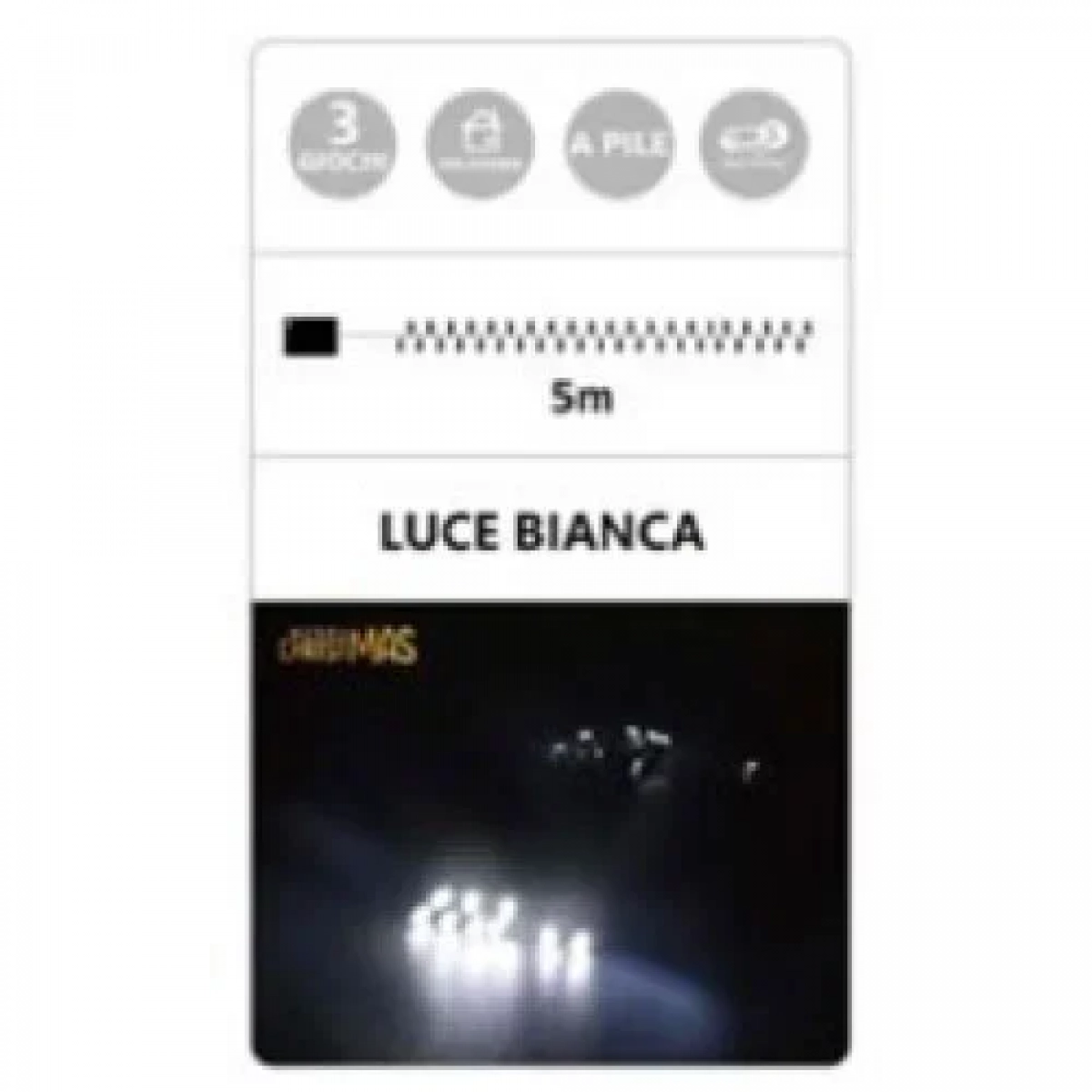 Λαμπάκια 50 led με Πράσινο Καλώδιο 5m με 3 Προγράμματα με Ψυχρό Λευκό Φωτισμό AN57482 Arrango