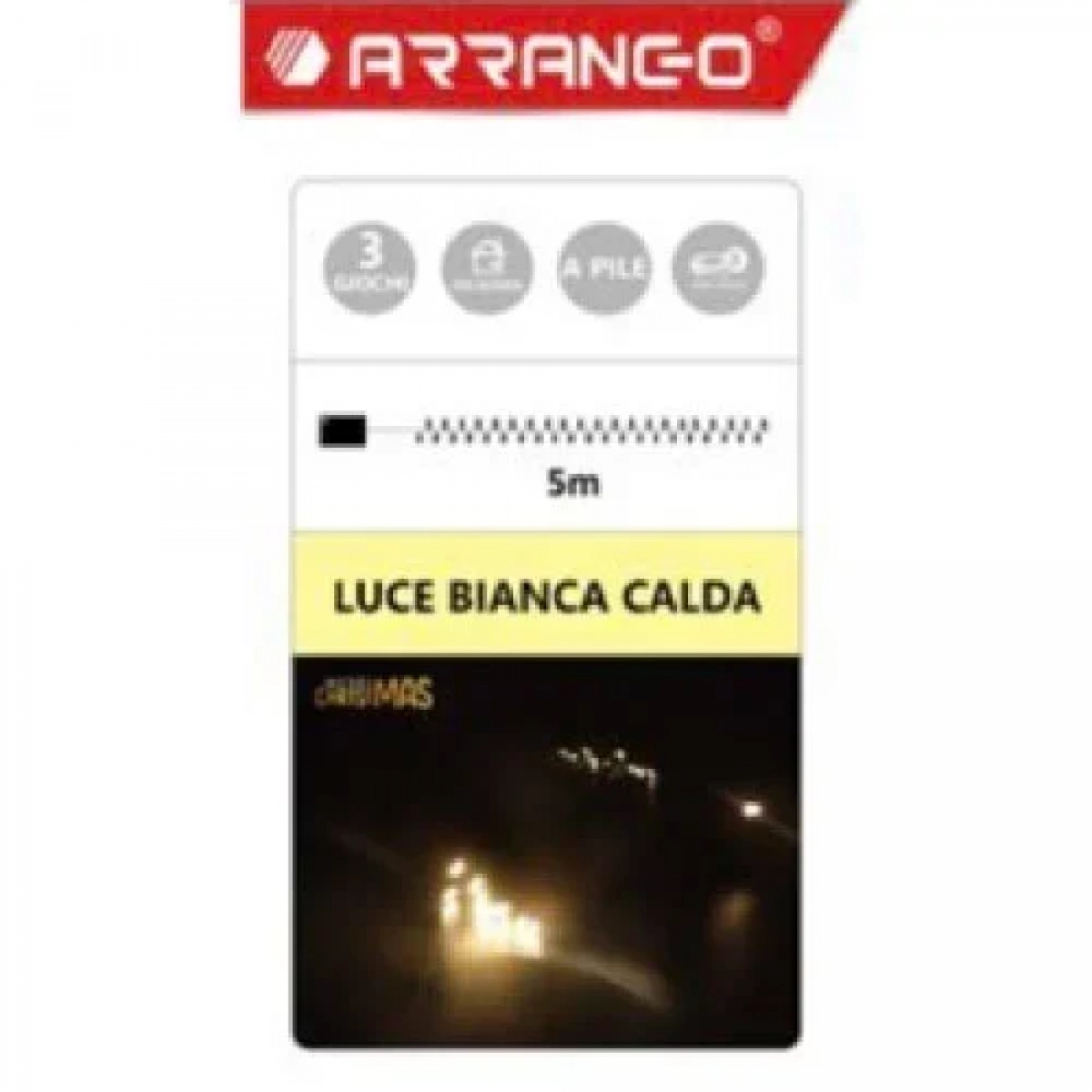 Λαμπάκια 50 led με Πράσινο Καλώδιο 5m με 3 Προγράμματα με Θερμό Λευκό Φωτισμό AN57483 Arrango
