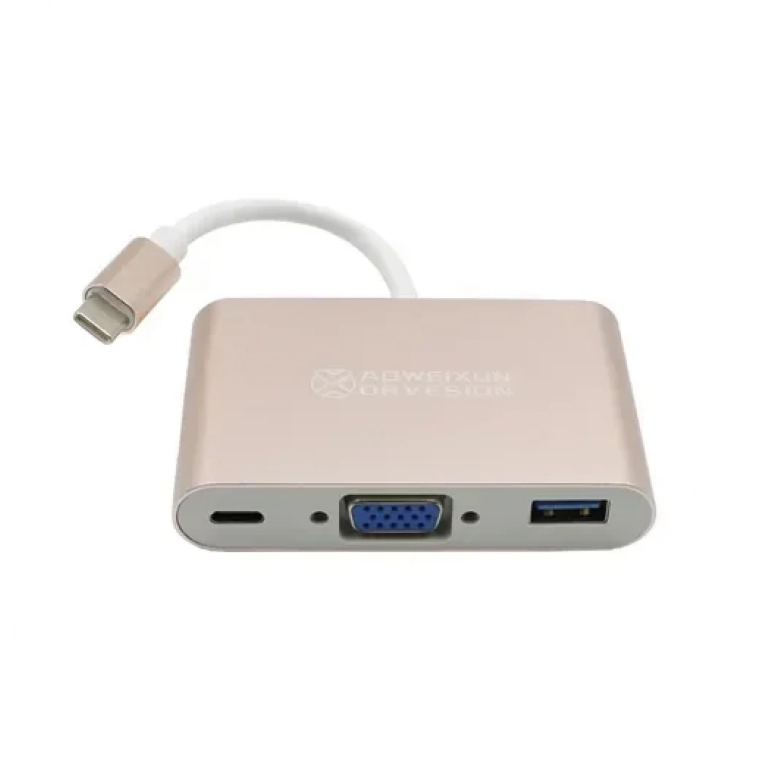Μετατροπέας Type C σε VGA-USB 3.0-Type C YWX-VGA 3X1