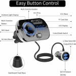 Πομπός αυτοκινήτου FM Transmitter Bluetooth 5.0+EDR με θύρα ταχείας φόρτισης QC3.0 – BC49BQ