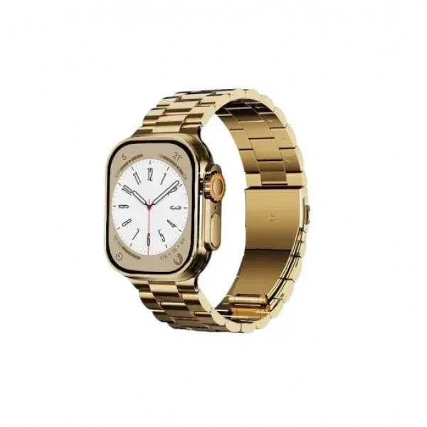 Smartwatch με παλμογράφο & ένδειξη μηνυμάτων με Bluetooth M9 Ultra Max χρυσό