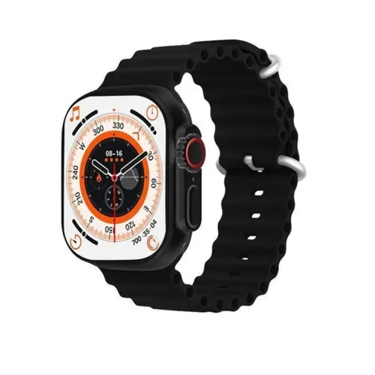 Smartwatch με παλμογράφο & ένδειξη μηνυμάτων με Bluetooth T800 Ultra μαύρο