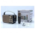 Σύστημα καραόκε με ασύρματο μικρόφωνο Bluetooth YS-104 μαύρο