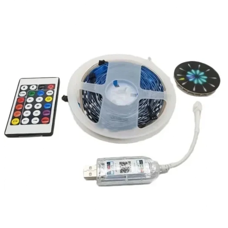 Ταινία LED τροφοδοσίας USB (5V) RGB με τηλεχειριστήριο τύπου SMD5050 AB-Z1074 Aerbes