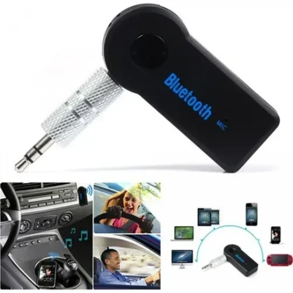 Bluetooth Receiver 3.5mm Jack με ενσωματωμένο μικρόφωνο για αυτοκίνητο BT350