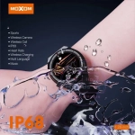 Moxom Sports MX-WH04 Αδιάβροχο Smartwatch με Παλμογράφο (Μαύρο)