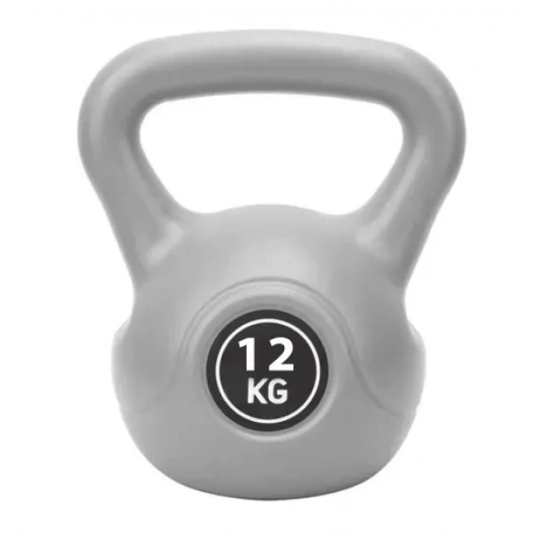 Βαράκι γυμναστικής kettlebell από PVC 12kg 25566-42 γκρι