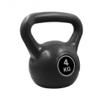 Βαράκι γυμναστικής kettlebell από PVC 4kg 25566-31 μαύρο