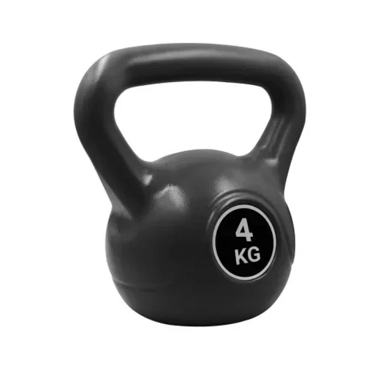 Βαράκι γυμναστικής kettlebell από PVC 4kg 25566-31 μαύρο