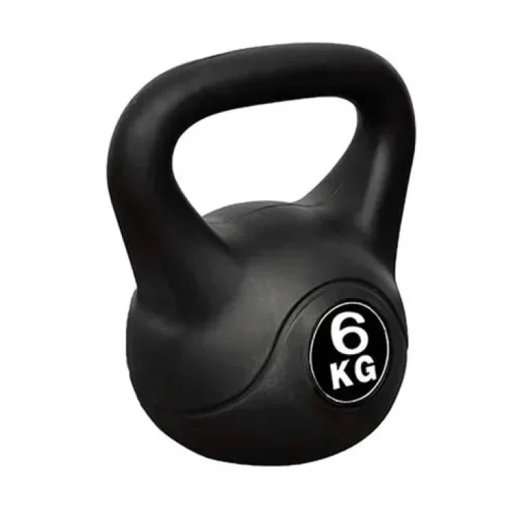 Βαράκι γυμναστικής kettlebell από PVC 6kg 25566-32 μαύρο