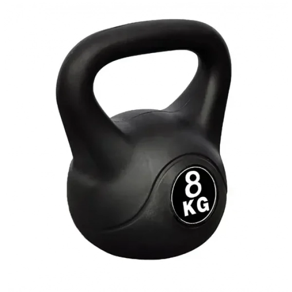 Βαράκι γυμναστικής kettlebell από PVC 8kg 25566-33 μαύρο