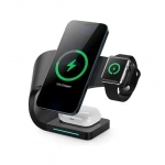 Βάση φόρτισης με θύρες Usb/Type C 15W μαύρο
