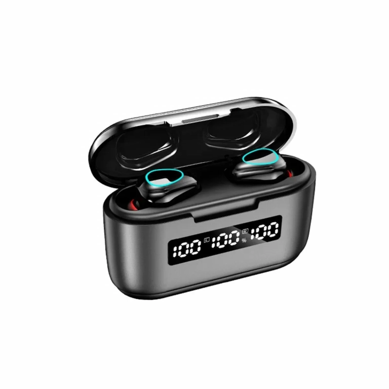 G40 In-ear Bluetooth Handsfree Ακουστικά με Θήκη Φόρτισης Μαύρα