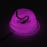 Εύκαμπτο φωτιζόμενο LED καλώδιο Neon 12V Μωβ για εσωτερική διακόσμηση αυτοκινήτου 5m ΟΕΜ