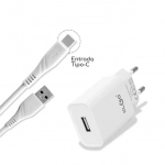 Φορτιστής Ταχείας Φόρτισης με Θύρα USB-A & Micro USB-C KLGO KC-09T Λευκό