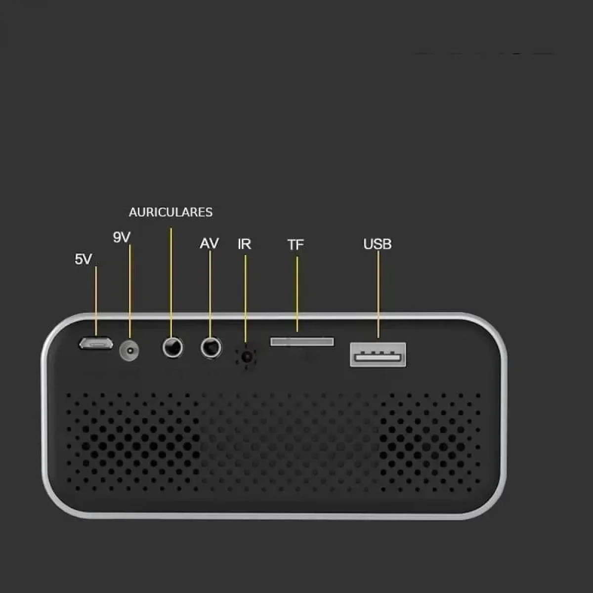 YT500 Mini Projector Τεχνολογίας Προβολής LCD Λάμπας LED με Φυσική Ανάλυση 320 x 240 και Φωτεινότητα 24 Ansi Lumens με WiFi Κίτρινος