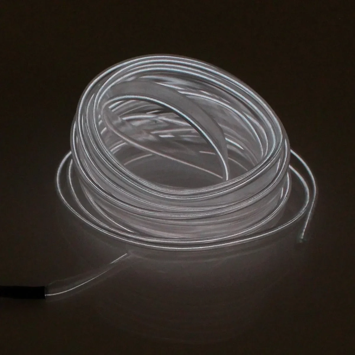 Εύκαμπτο φωτιζόμενο LED καλώδιο Neon 12V λευκό για εσωτερική διακόσμηση αυτοκινήτου 5m ΟΕΜ