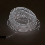 Εύκαμπτο φωτιζόμενο LED καλώδιο Neon 12V λευκό για εσωτερική διακόσμηση αυτοκινήτου 5m ΟΕΜ
