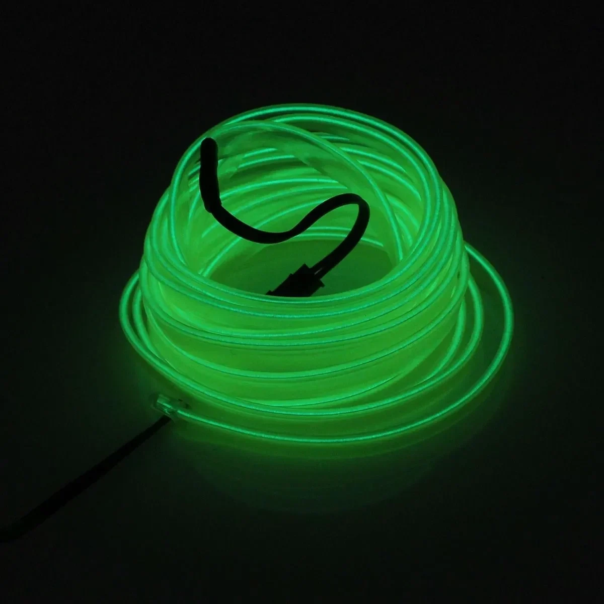 Εύκαμπτο φωτιζόμενο LED καλώδιο Neon 12V Πράσινο για εσωτερική διακόσμηση αυτοκινήτου 5m ΟΕΜ