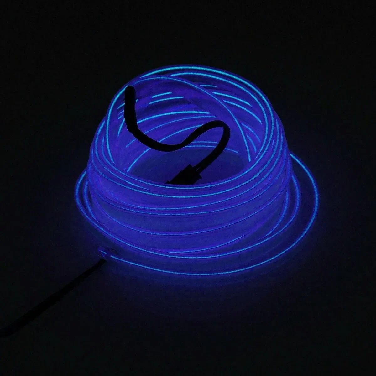 Εύκαμπτο φωτιζόμενο LED καλώδιο Neon 12V Μπλε για εσωτερική διακόσμηση αυτοκινήτου 5m ΟΕΜ