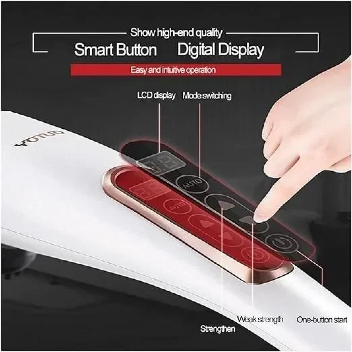 Συσκευή Μασάζ με 6 κεφαλές 220V 2000mAh σε Λευκό Χρώμα