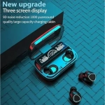 Ασύρματα Ακουστικά Bluetooth V5.3 με Power Bank και Ένδειξη Μπαταρίας M10 Newest σε Μαύρο Χρώμα
