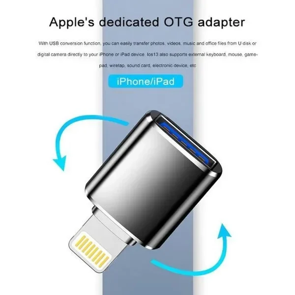 Αντάπτορας OTG Lightning Αρσενικό σε USB-A Θηλυκό Μαύρο