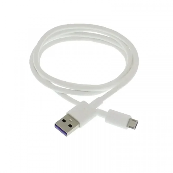 Καλώδιο γρήγορης φόρτισης 5A USB σε Micro USB 1m Λευκό OEM