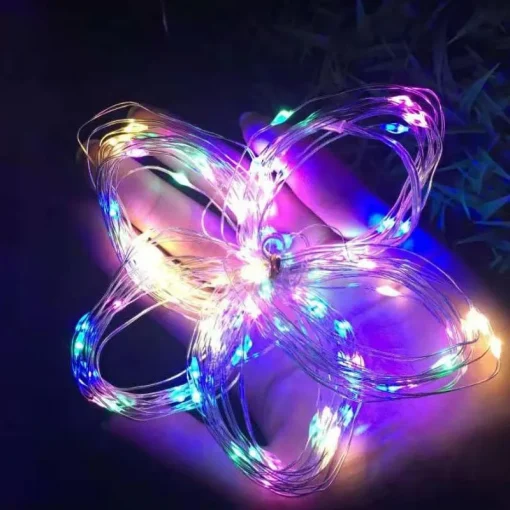 Χριστουγεννιάτικα Ηλιακά Λαμπάκια Πολύχρωμα 100 LED 10m