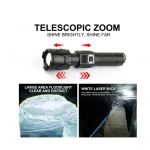 Ισχυρός Φακός LED Επαναφορτιζόμενος με Zoom και 3 Λειτουργίες Φωτός - Multifunctional Tactical Zoom Flashlight