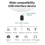 Αντάπτορας OTG Lightning Αρσενικό σε USB-A Θηλυκό Μαύρο