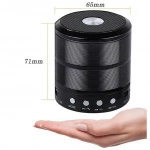 Φορητό ασύρματο ηχείο Bluetooth USB/TF/FM με εγκοπές για τοποθέτηση κινητού Μαύρο WJ-187BT OEM