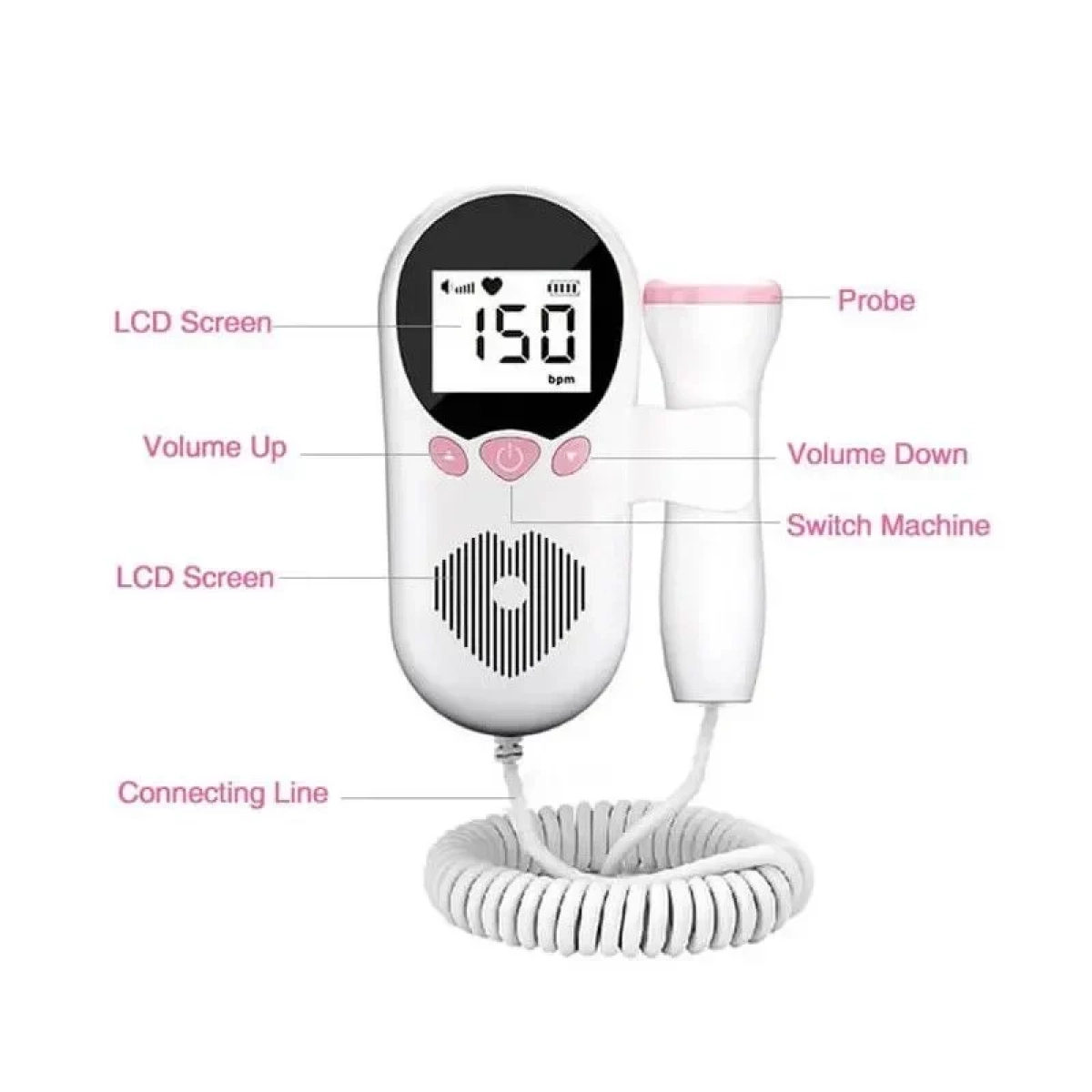 Φορητή συσκευή Υπερήχων Εμβρύου JSL-T502 Fetal Doppler
