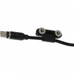 KLGO S-690 Braided / Magnetic USB to Lightning / Type-C / micro USB Cable Μαύρο 1m