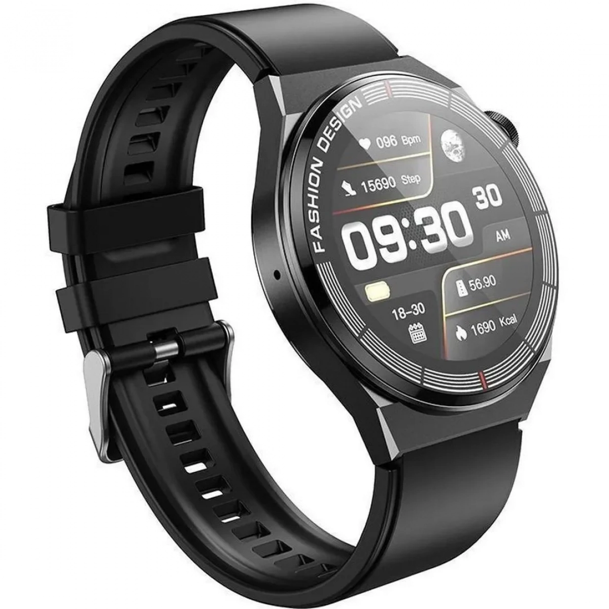 Borofone BD2 Smartwatch με Παλμογράφο (Μαύρο)