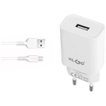 Φορτιστής Ταχείας Φόρτισης με Θύρα USB-A & Micro USB KLGO KC-09A 100cm Λευκό