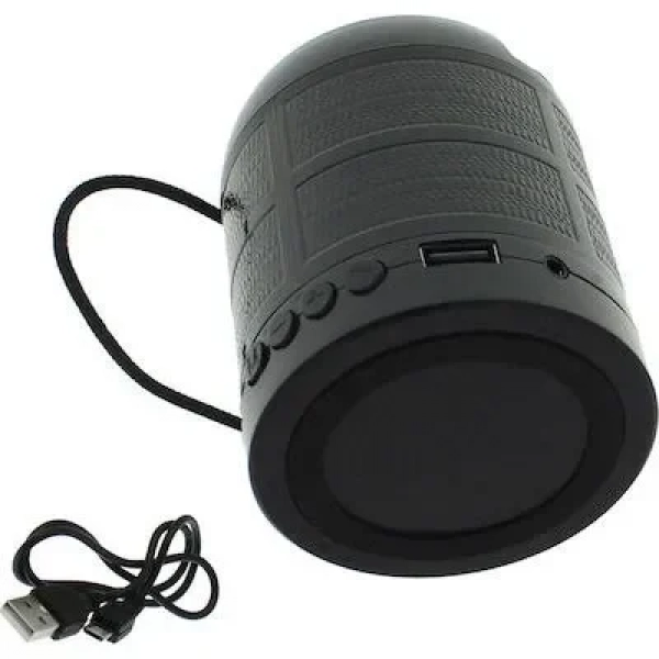 Φορητό ασύρματο ηχείο Bluetooth USB/TF/FM με εγκοπές για τοποθέτηση κινητού Μαύρο WJ-187BT OEM