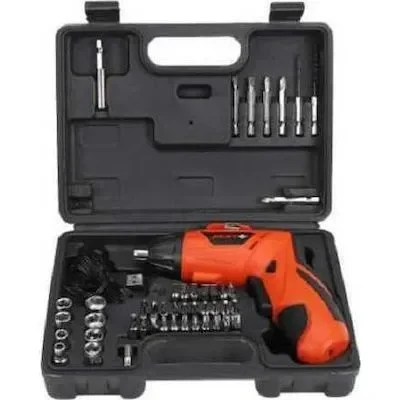 Σετ κατσαβίδι μπαταρίας 4.2V με καρυδάκια και μύτες 45 τεμαχίων σε βαλιτσάκι JST-LCS4.2 JOUST