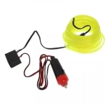 Εύκαμπτο φωτιζόμενο LED καλώδιο Neon 12V Πράσινο για εσωτερική διακόσμηση αυτοκινήτου 5m ΟΕΜ