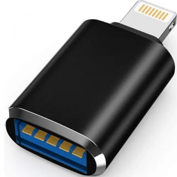 Αντάπτορας OTG Lightning Αρσενικό σε USB-A Θηλυκό Μαύρο