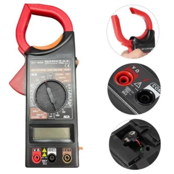 Ψηφιακή Αμπεροτσιμπίδα AC/DC DIGITAL CLAMP METER DT266 – OEM σε Κόκκινο Χρώμα