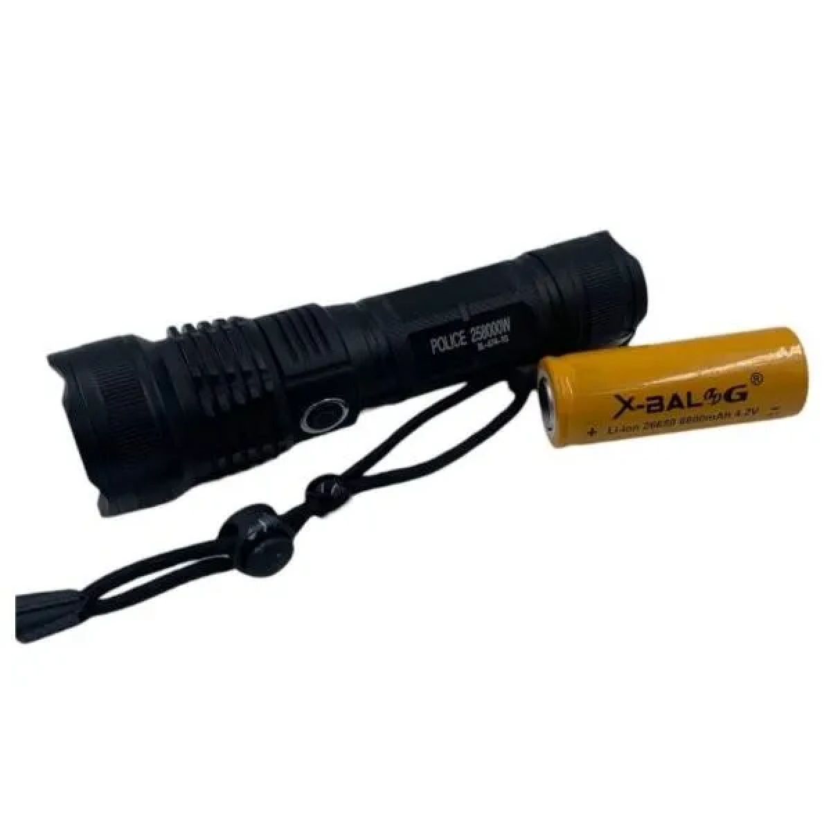Επαναφορτιζόμενος LED Φακός 4000K PM10-TG σε Μαύρο Χρώμα